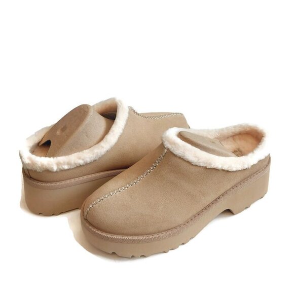 UGG Womens Size 12 New Heights Cozy Clog Suede Shoes Mustard Seed 1162510 - Picture 9 of 9
